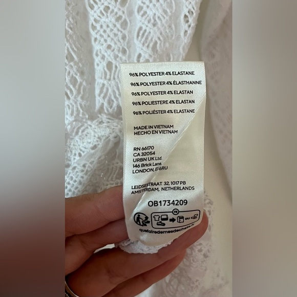 Free People Women's On The Road Twisted White Size Small Sheer Knit Relaxed Top - Picture 11 of 14